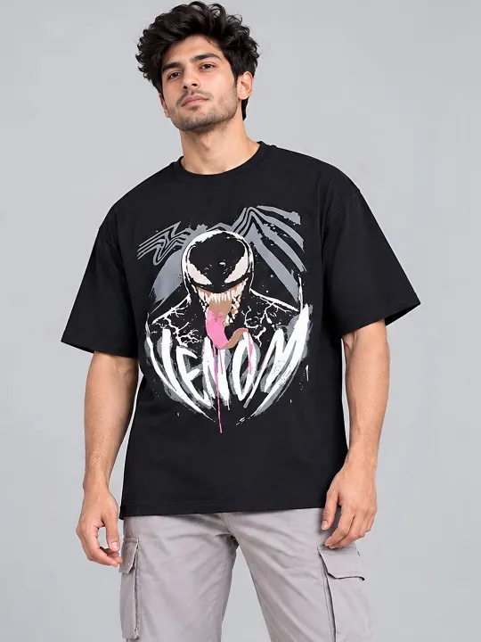TEDWOODS Men Venom Printed T-shirt (Black)